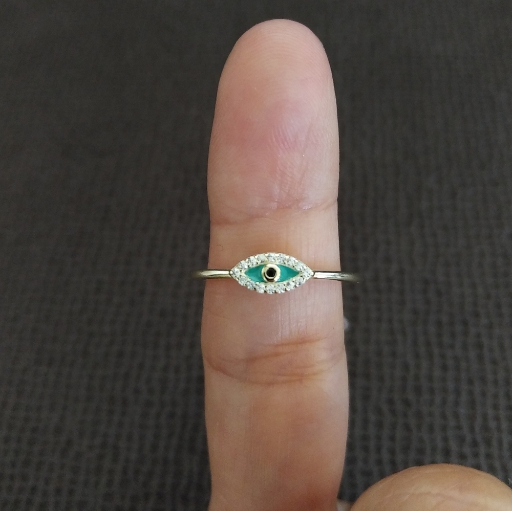 isabella m. Dainty Evil😈 Eye👁️ Ring - Sz 9 - Picture 9 of 15